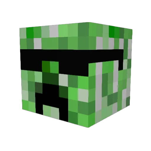 poppledop Minecraft avatar head, 3D render