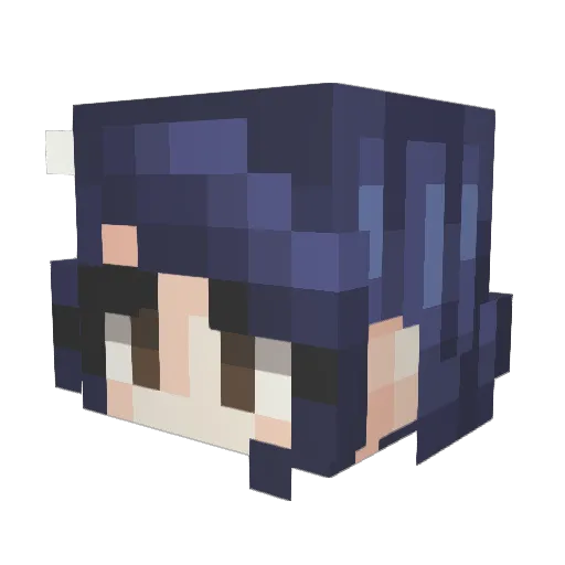 poppunk132 Minecraft avatar head, 3D render