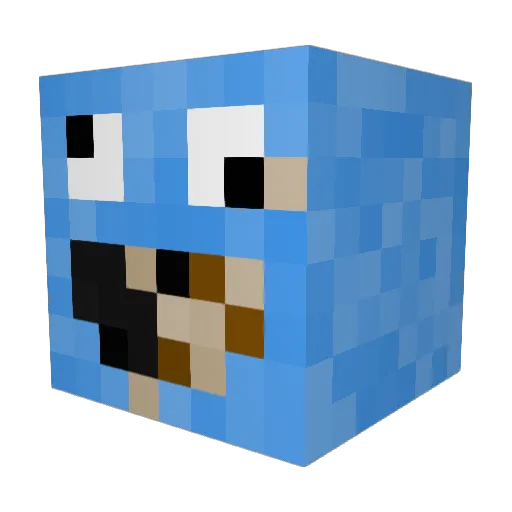 poppymolly Minecraft avatar head, 3D render