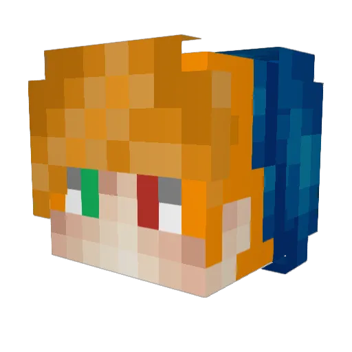 poppysytud Minecraft avatar head, 3D render