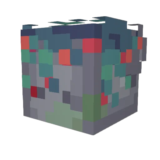 poppytea Minecraft avatar head, 3D render