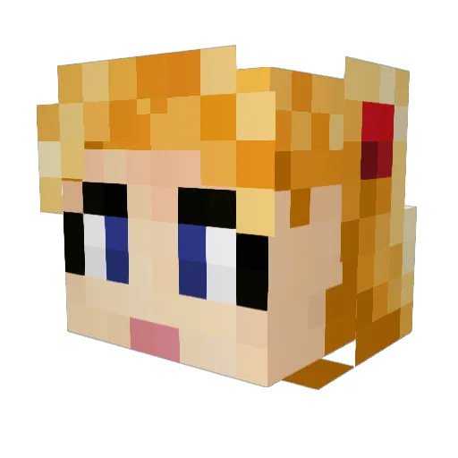 poprockeremma Minecraft avatar head, 3D render