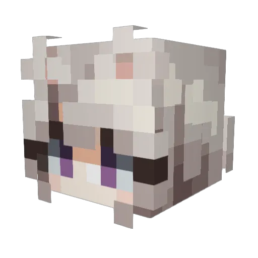 poprpcks Minecraft avatar head, 3D render
