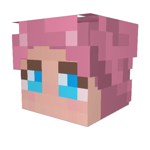 popshaped Minecraft avatar head, 3D render