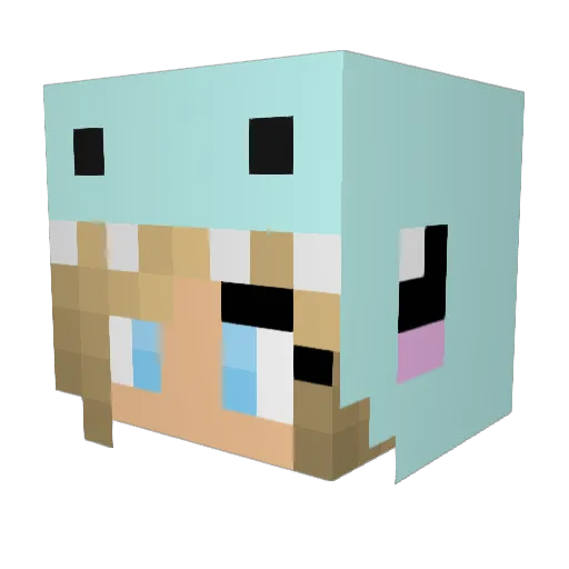 popsicle01 Minecraft avatar head, 3D render