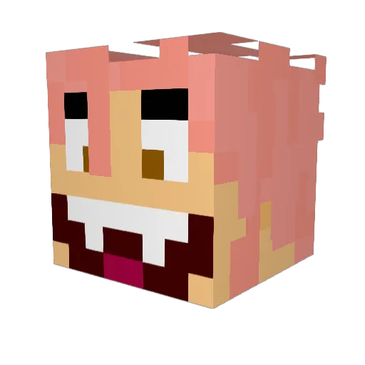 porcheg Minecraft avatar head, 3D render
