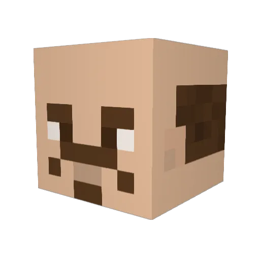 porcorossogt Minecraft avatar head, 3D render