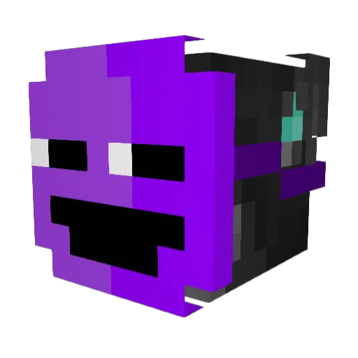 porem Minecraft avatar head, 3D render