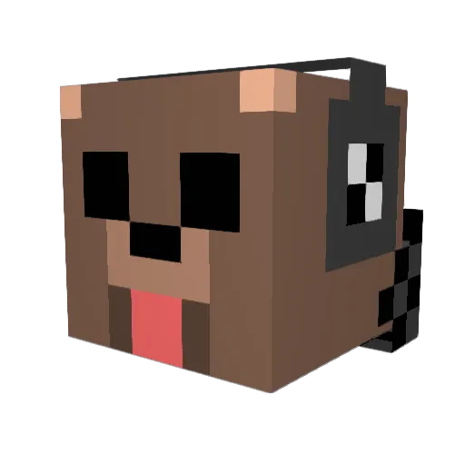 porjay Minecraft avatar head, 3D render