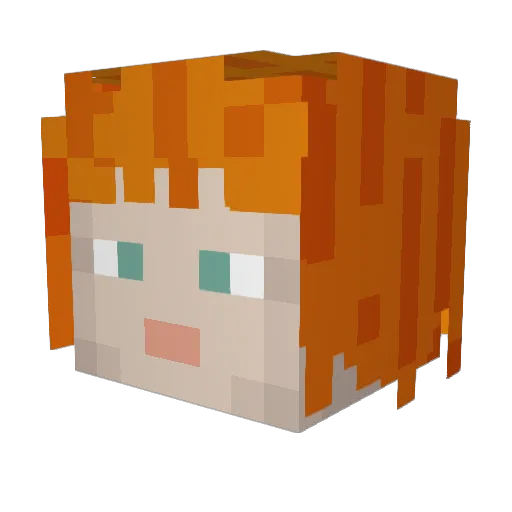 porkypon Minecraft avatar head, 3D render