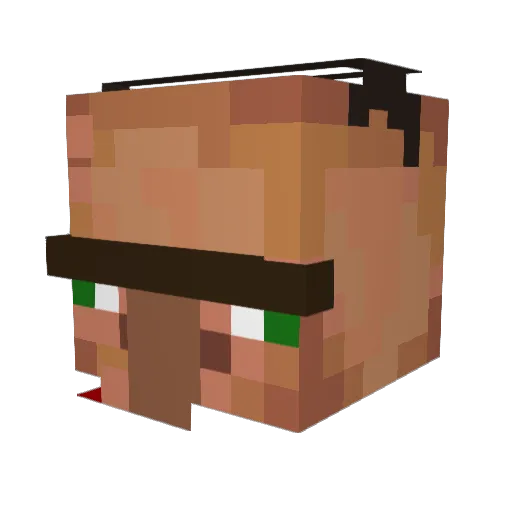 porkyrib Minecraft avatar head, 3D render