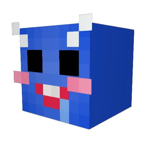 pororojmt Minecraft avatar head, 3D render