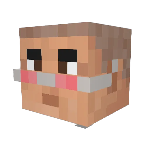 porrc Minecraft avatar head, 3D render