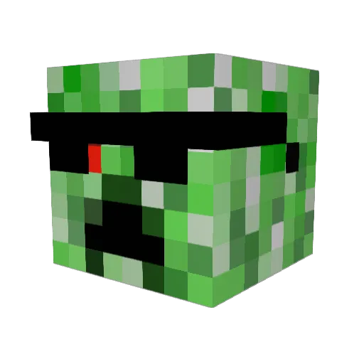 porschedad Minecraft avatar head, 3D render