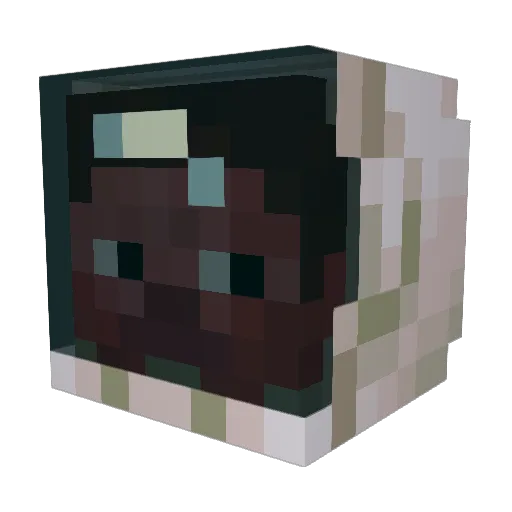 portaal1 Minecraft avatar head, 3D render