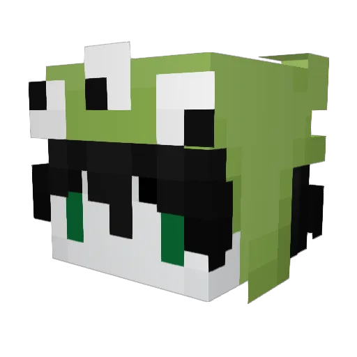 portakalis Minecraft avatar head, 3D render