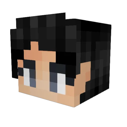 portal_two Minecraft avatar head, 3D render