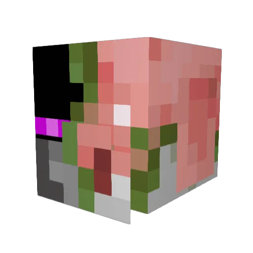 porter_san Minecraft avatar head, 3D render