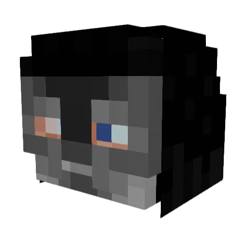 portings Minecraft avatar head, 3D render
