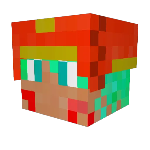 portmonster Minecraft avatar head, 3D render