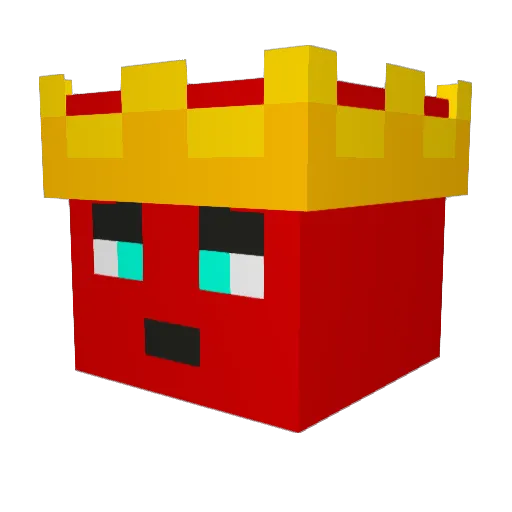 portokalala Minecraft avatar head, 3D render