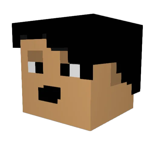 porty10 Minecraft avatar head, 3D render