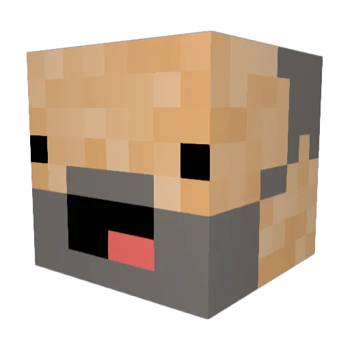 portzs Minecraft avatar head, 3D render