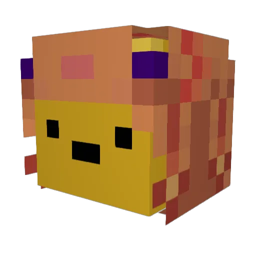 porze Minecraft avatar head, 3D render