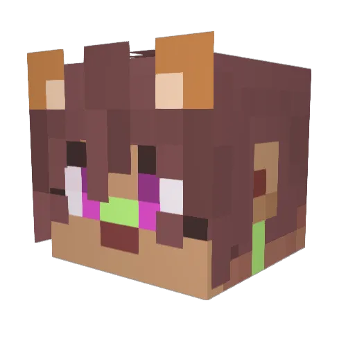 posciee Minecraft avatar head, 3D render