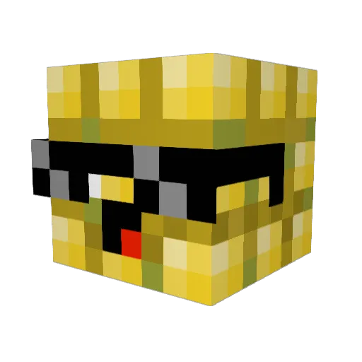 poseseil Minecraft avatar head, 3D render