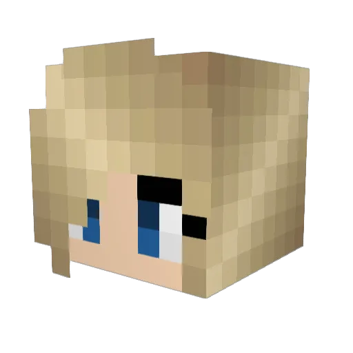 posidanvzeus Minecraft avatar head, 3D render