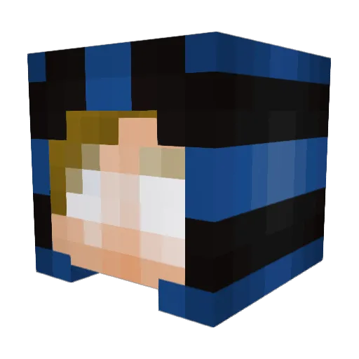 posiden28 Minecraft avatar head, 3D render