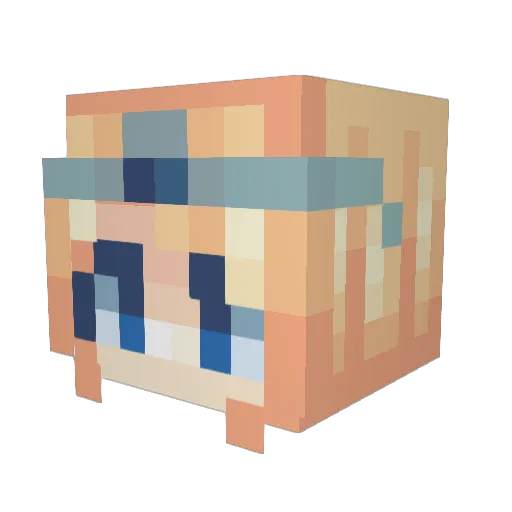 posionyvi Minecraft avatar head, 3D render