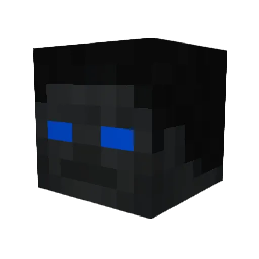 positions Minecraft avatar head, 3D render
