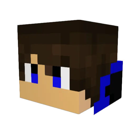 posiwer Minecraft avatar head, 3D render