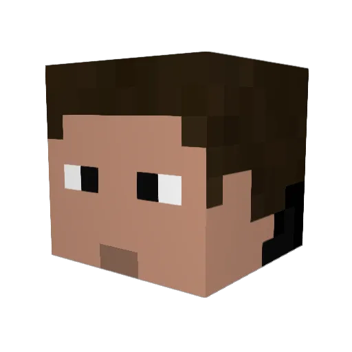 posk10 Minecraft avatar head, 3D render