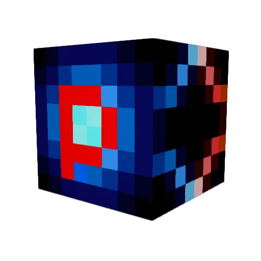 poss_ Minecraft avatar head, 3D render