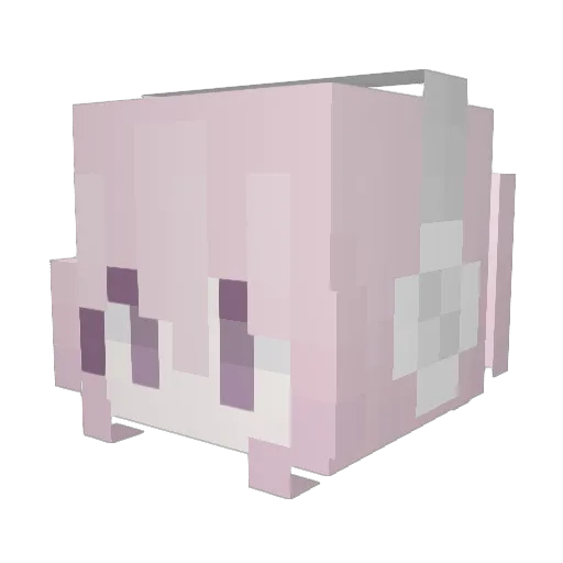 possessed Minecraft avatar head, 3D render
