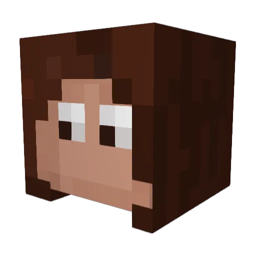 possiblyTina Minecraft avatar head, 3D render