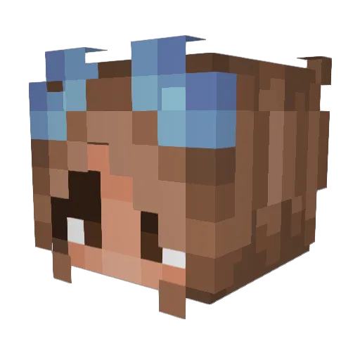 possiblynatalie Minecraft avatar head, 3D render