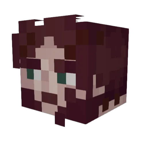 possimm Minecraft avatar head, 3D render