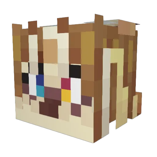 possum_chipsa Minecraft avatar head, 3D render