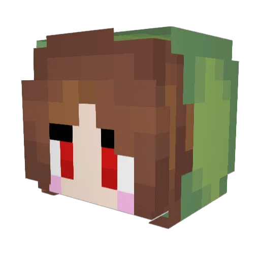 poster123 Minecraft avatar head, 3D render