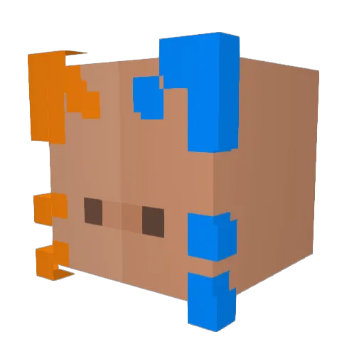 postetrois Minecraft avatar head, 3D render