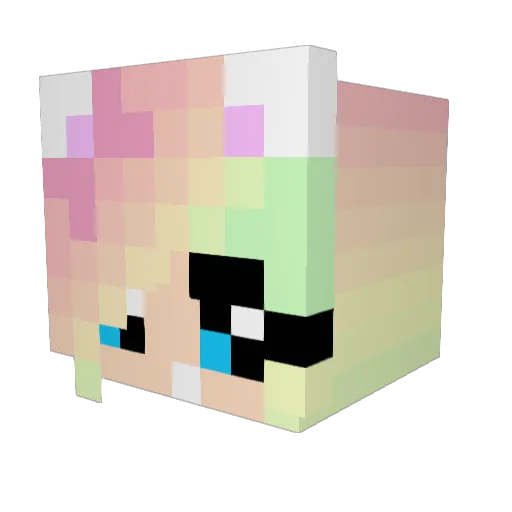 posthardcoreXOXO Minecraft avatar head, 3D render