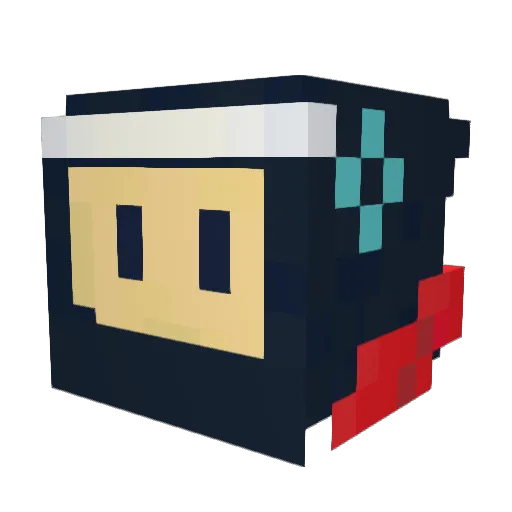 postmanX3 Minecraft avatar head, 3D render