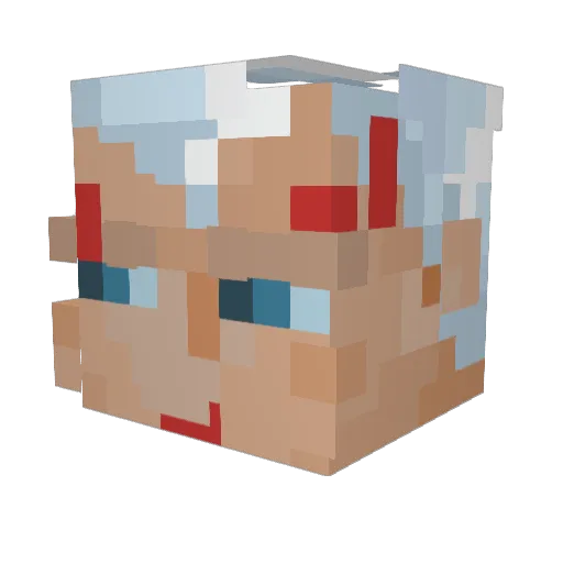 postwarame0ba87 Minecraft avatar head, 3D render