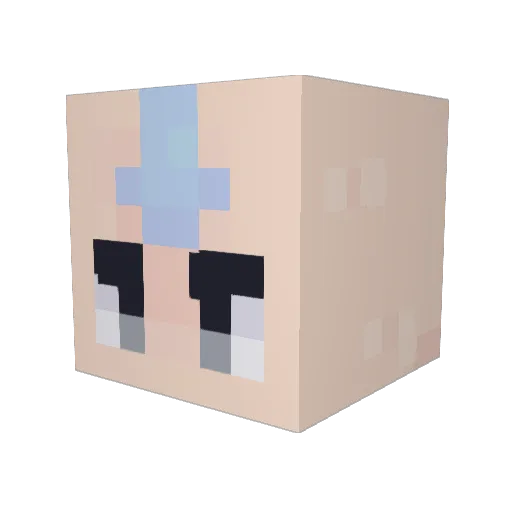 potRA13 Minecraft avatar head, 3D render