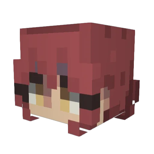 potaB Minecraft avatar head, 3D render