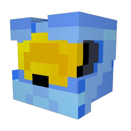 potapRU Minecraft avatar head, 3D render
